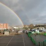 rainbow over school